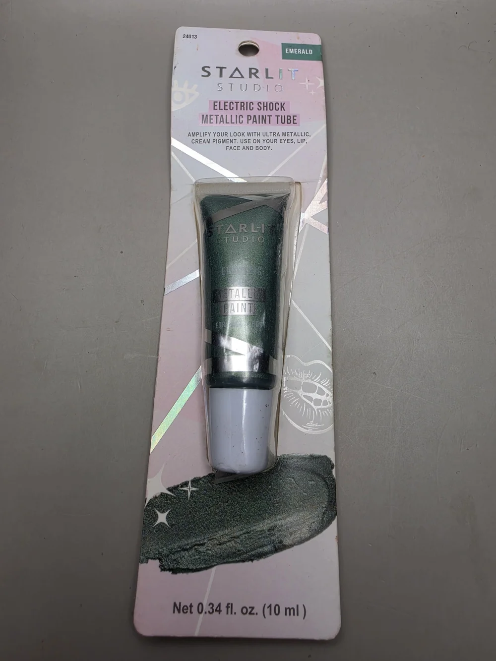 Emerald Electric Shock Metallic Paint Tube - Cream Metallic Eyeshadow